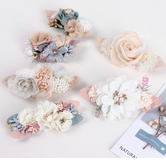 6PCS Baby Girl Flower Nylon Headband-Elastic Hair Band Handmade Bow​​ - Picture 3 of 7